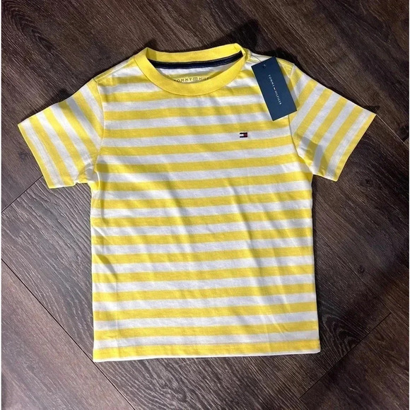 ***NWT***Tommy Hilfiger Lemon Drop Strip Tee-Shirt - Picture 1 of 4